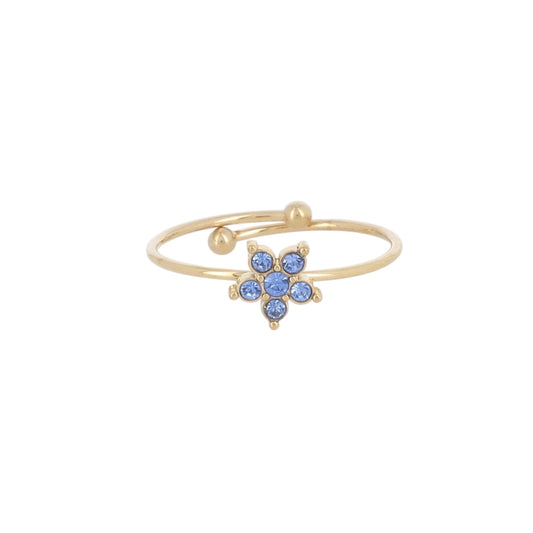 Pasadena - Bague - fleur avec oxydes de zirconium