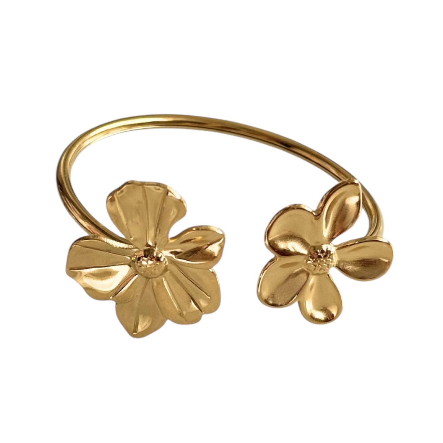 Manille - Bracelet jonc fleur