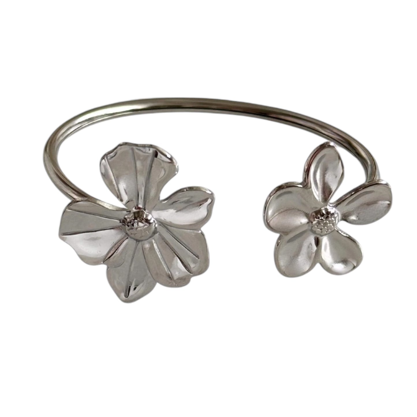 Manille - Bracelet jonc fleur