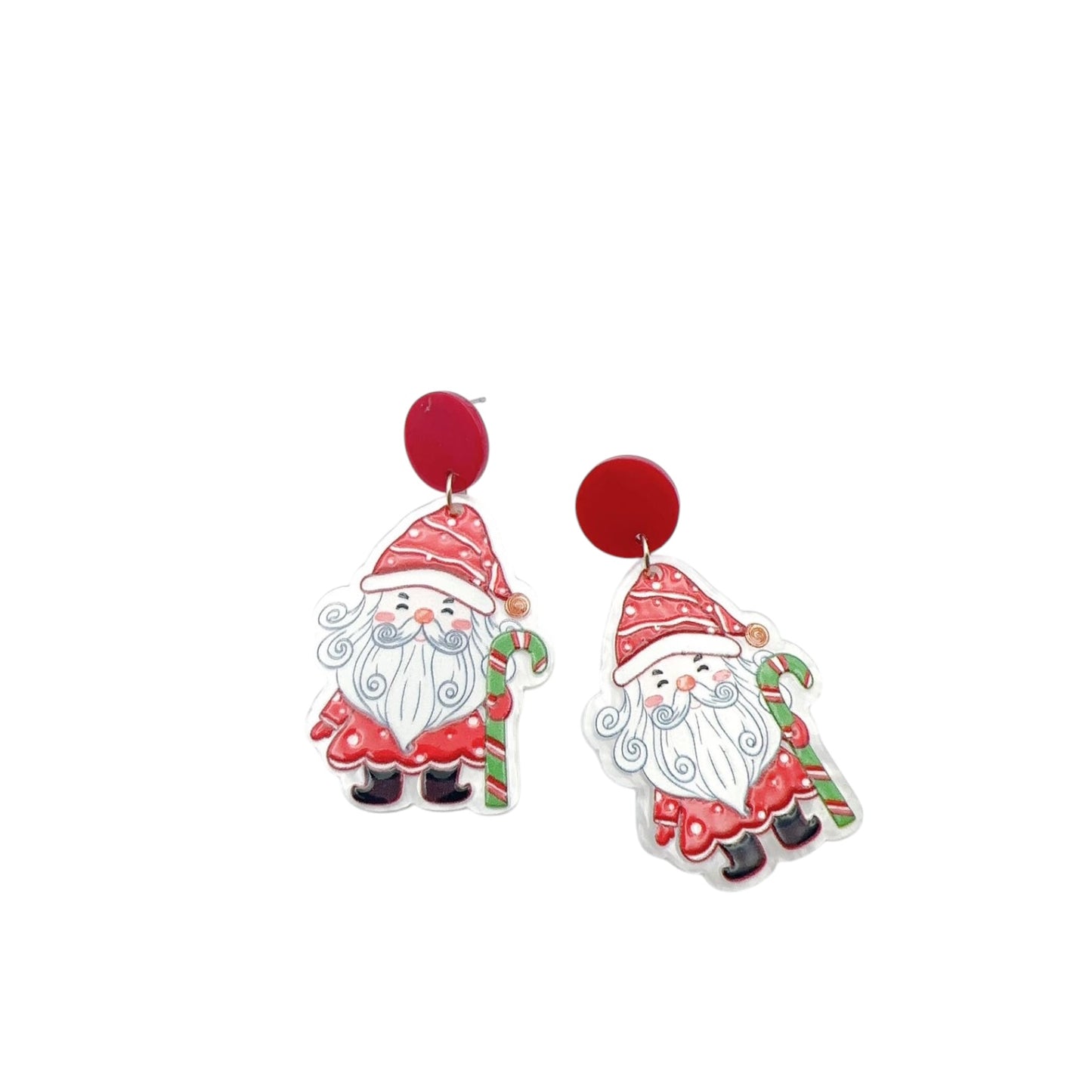 Père Noël - Boucles d'oreilles acrylique